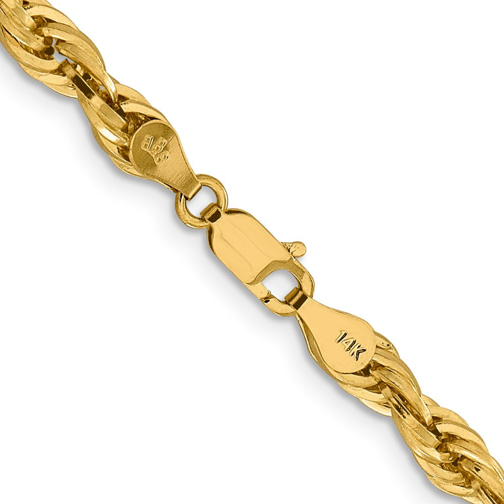 14K 20 inch 4.75mm Semi Solid Rope with Lobster Clasp Chain