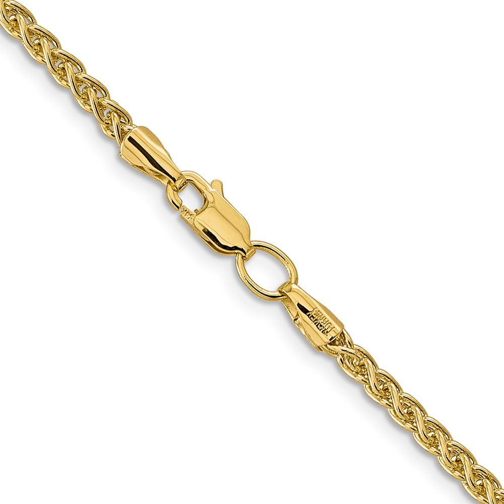 14K 24 inch 2.75mm Semi-Solid Wheat with Lobster Clasp Chain