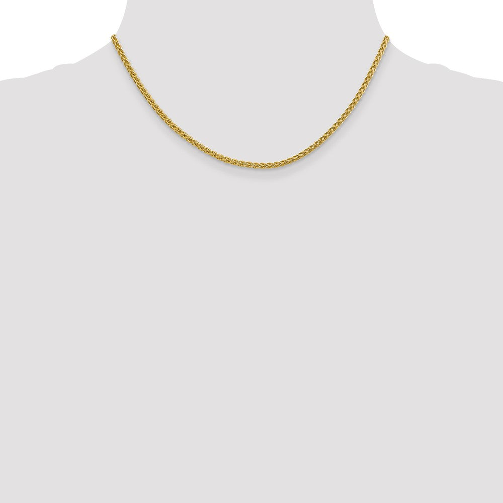 14K 16 inch 2.75mm Semi-Solid Wheat with Lobster Clasp Chain