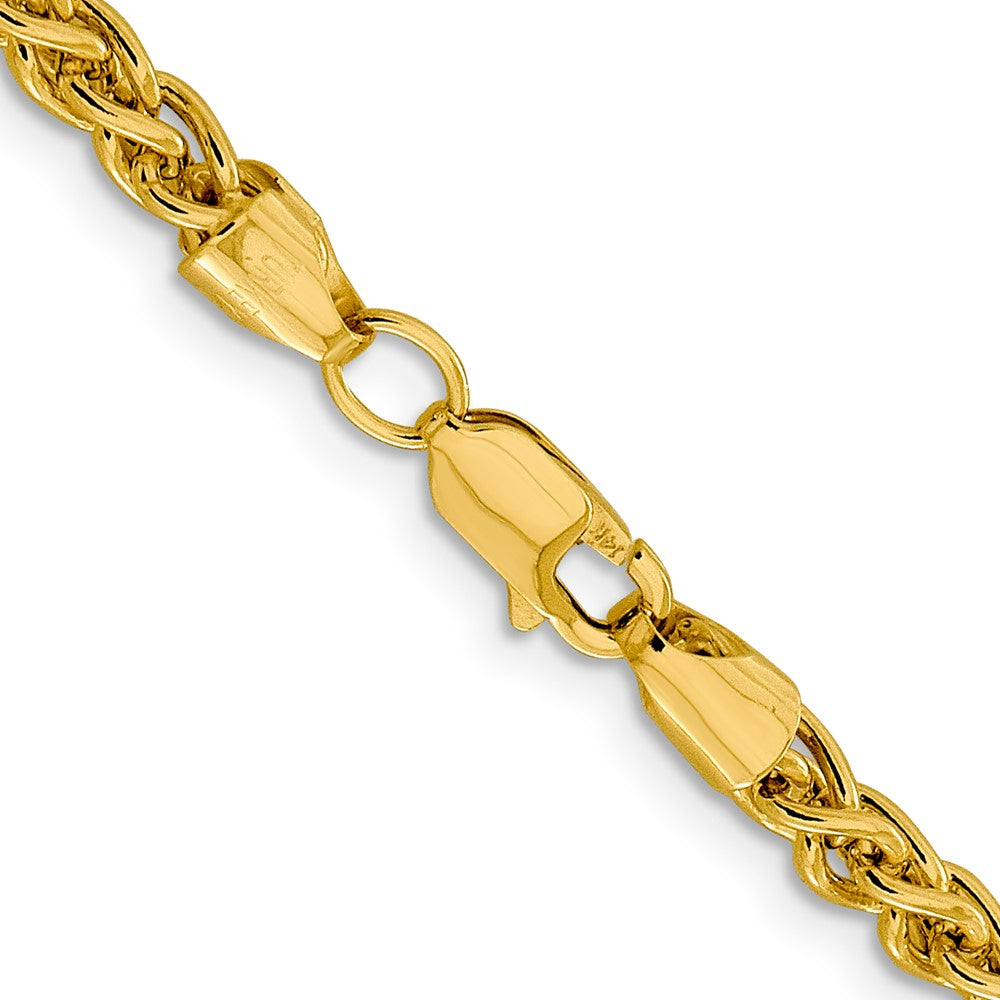 14K 24 inch 4.15mm Semi-Solid Wheat with Lobster Clasp Chain