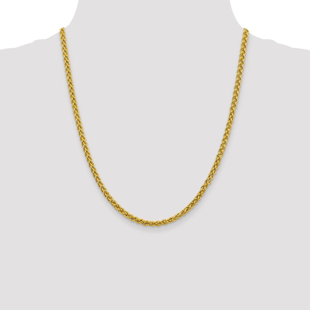 14K 22 inch 4.15mm Semi-Solid Wheat with Lobster Clasp Chain