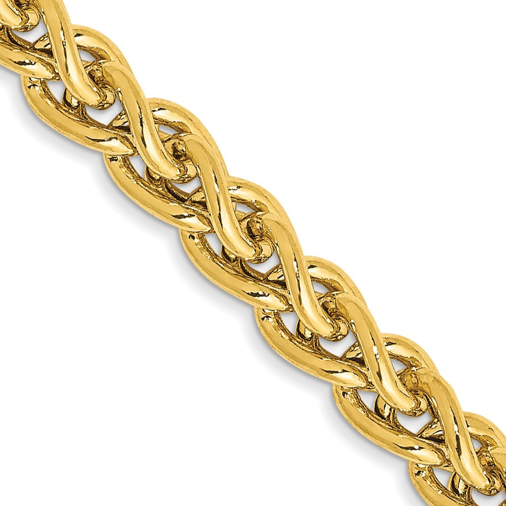 14K 24 inch 4.15mm Semi-Solid Wheat with Lobster Clasp Chain