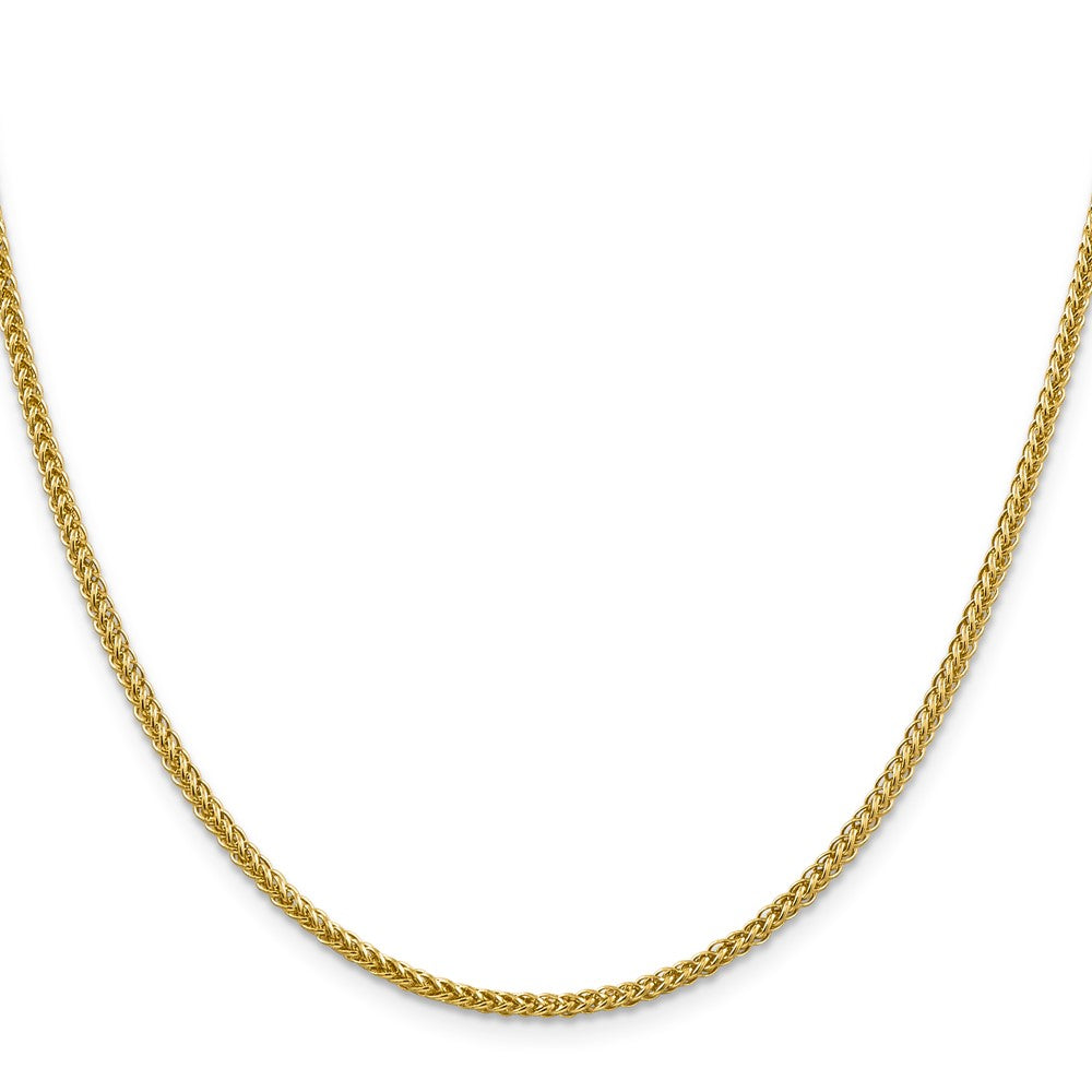 14K 16 inch 2.35mm Semi-Solid 3-Wire Wheat with Lobster Clasp Chain