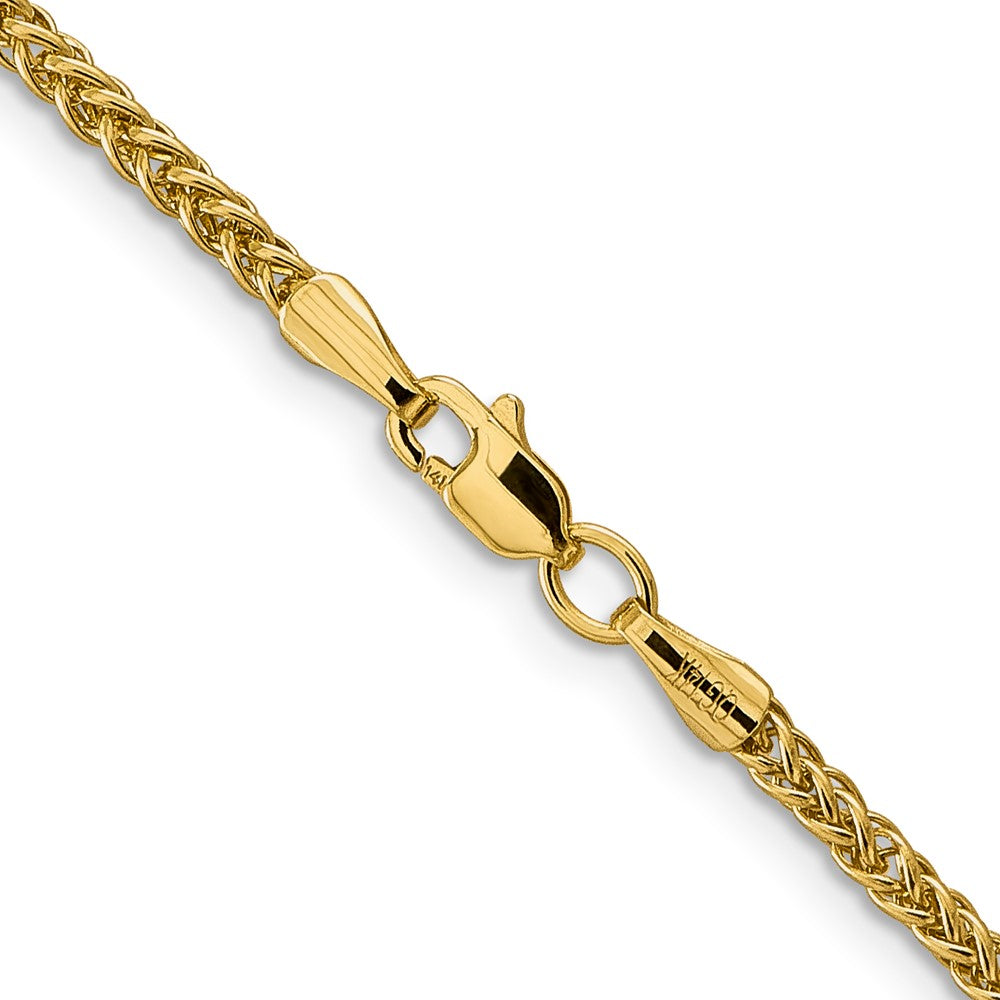 14K 20 inch 2.35mm Semi-Solid 3-Wire Wheat with Lobster Clasp Chain