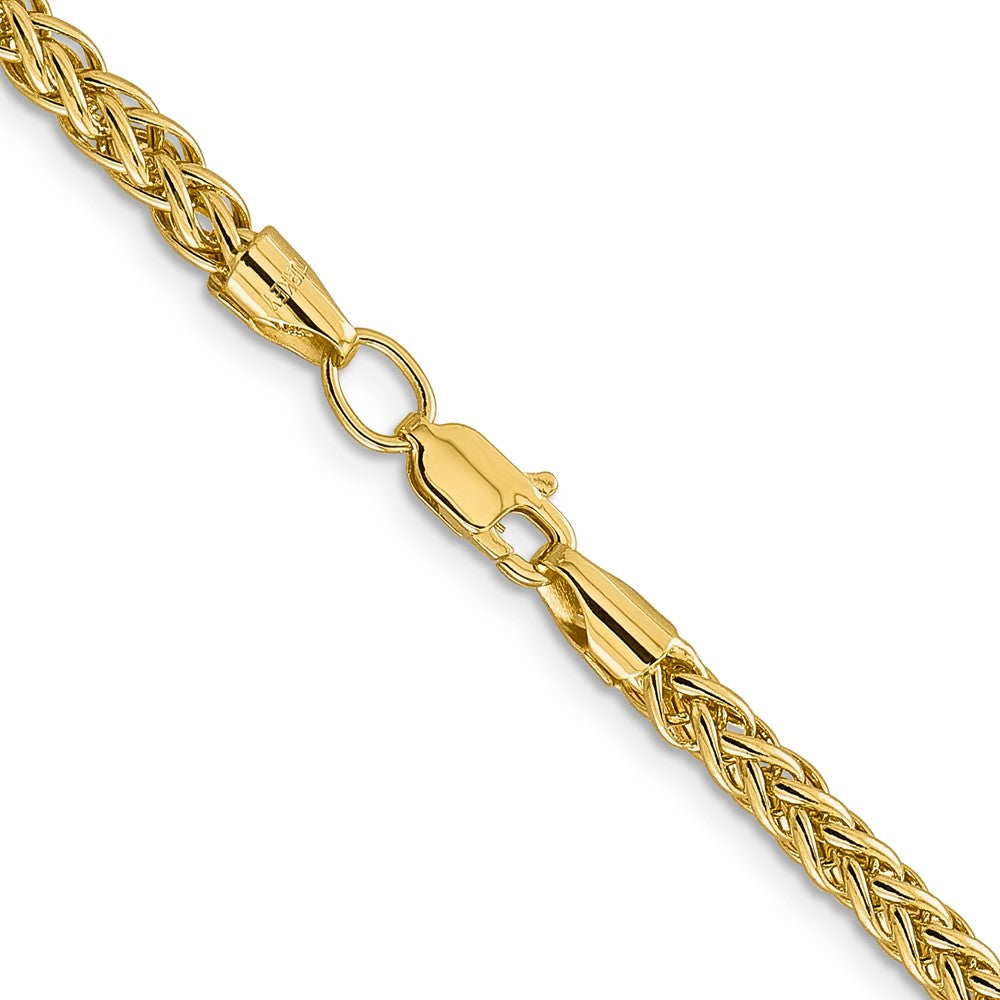 14K 24 inch 4.3mm Semi-Solid 3-Wire Wheat with Lobster Clasp Chain