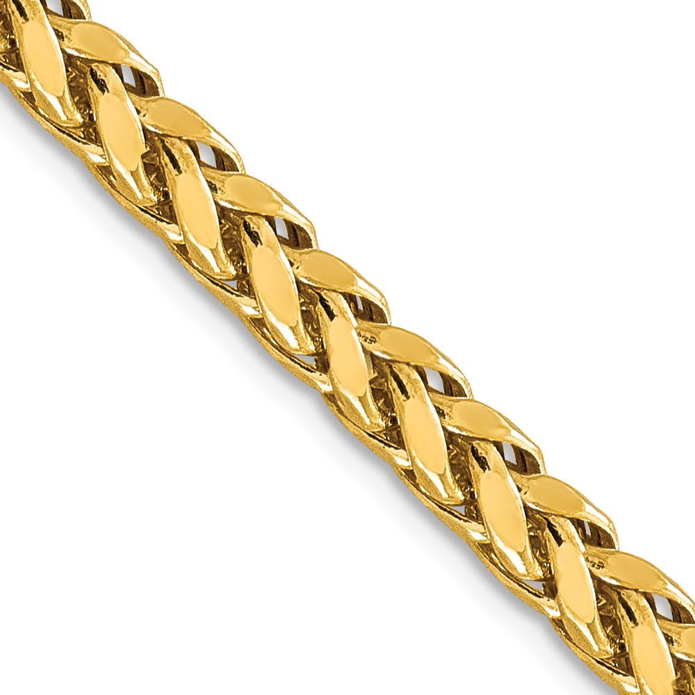 14K 20 inch 5mm Semi-Solid Diamond-cut Wheat with Lobster Clasp Chain