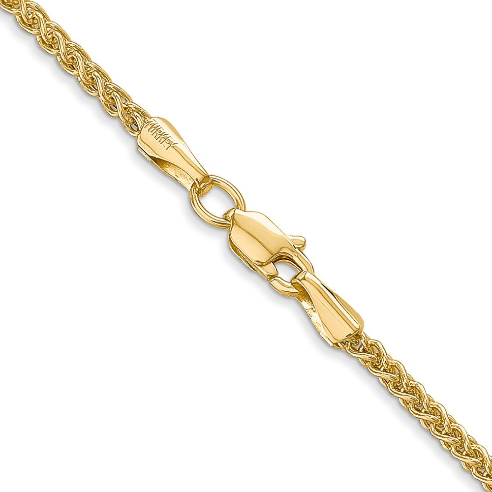 14K 24 inch 2mm Semi-Solid Wheat with Lobster Clasp Chain