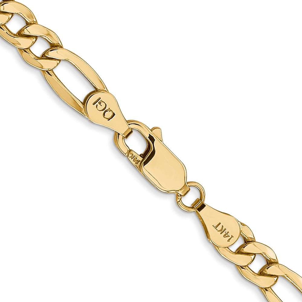 14K 16 inch 5.75mm Semi-Solid Figaro with Lobster Clasp Chain