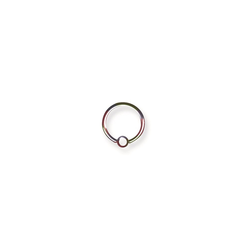 Plated SGSS Captive w Press Fit Gem Ball 14G (1.6mm) 7/16 (12mm) Dia P