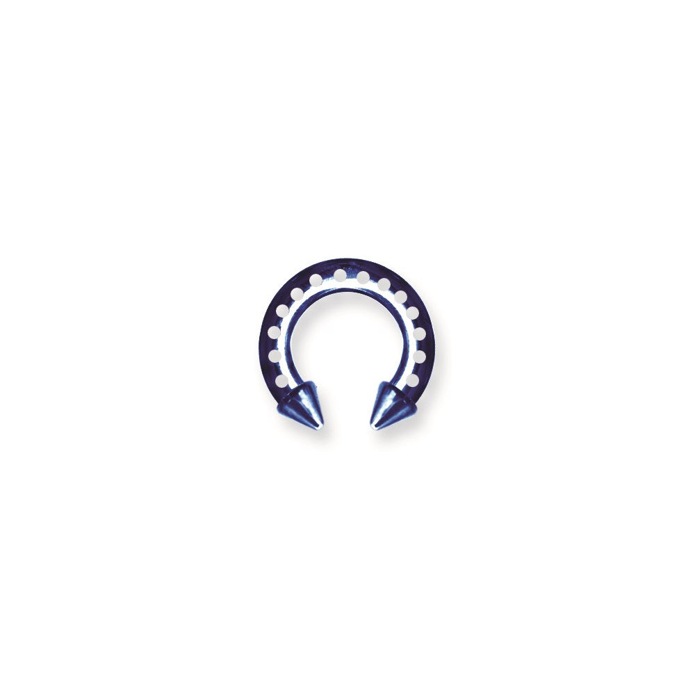 Plated SGSS Industrial Style Circ BB w Cone Ends 6G (4.1mm),7/16(12mm)