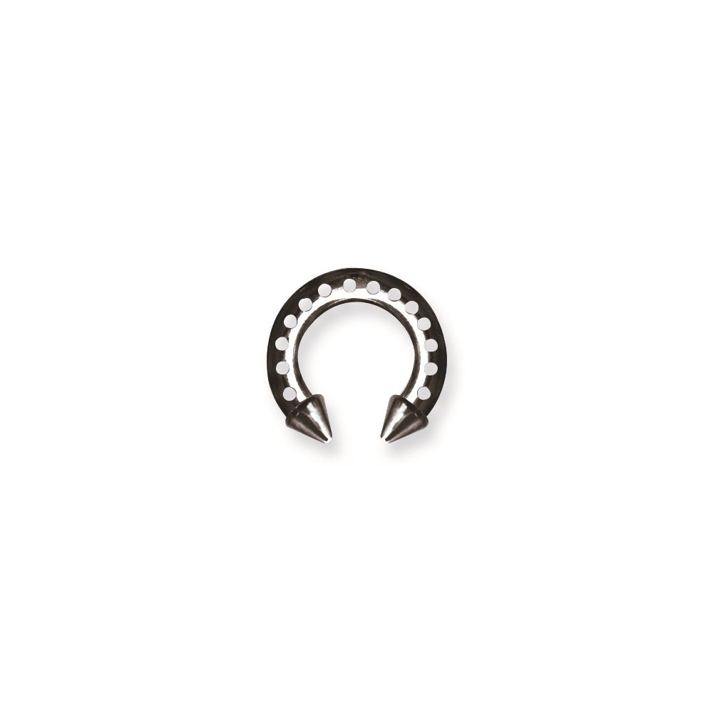 Plated SGSS Industrial Style Circ BB w Cone Ends 6G (4.1mm),7/16(12mm)