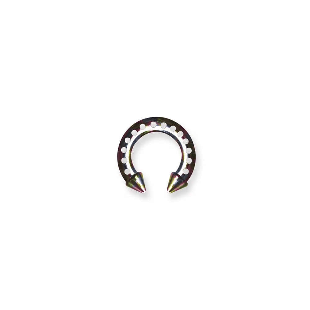 Plated SGSS Industrial Style Circ BB w Cone Ends 6G (4.1mm),7/16(12mm)