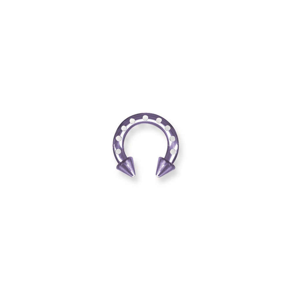 Plated SGSS Industrial Style Circ BB w Cone Ends 8G (3.2mm),7/16(12mm)