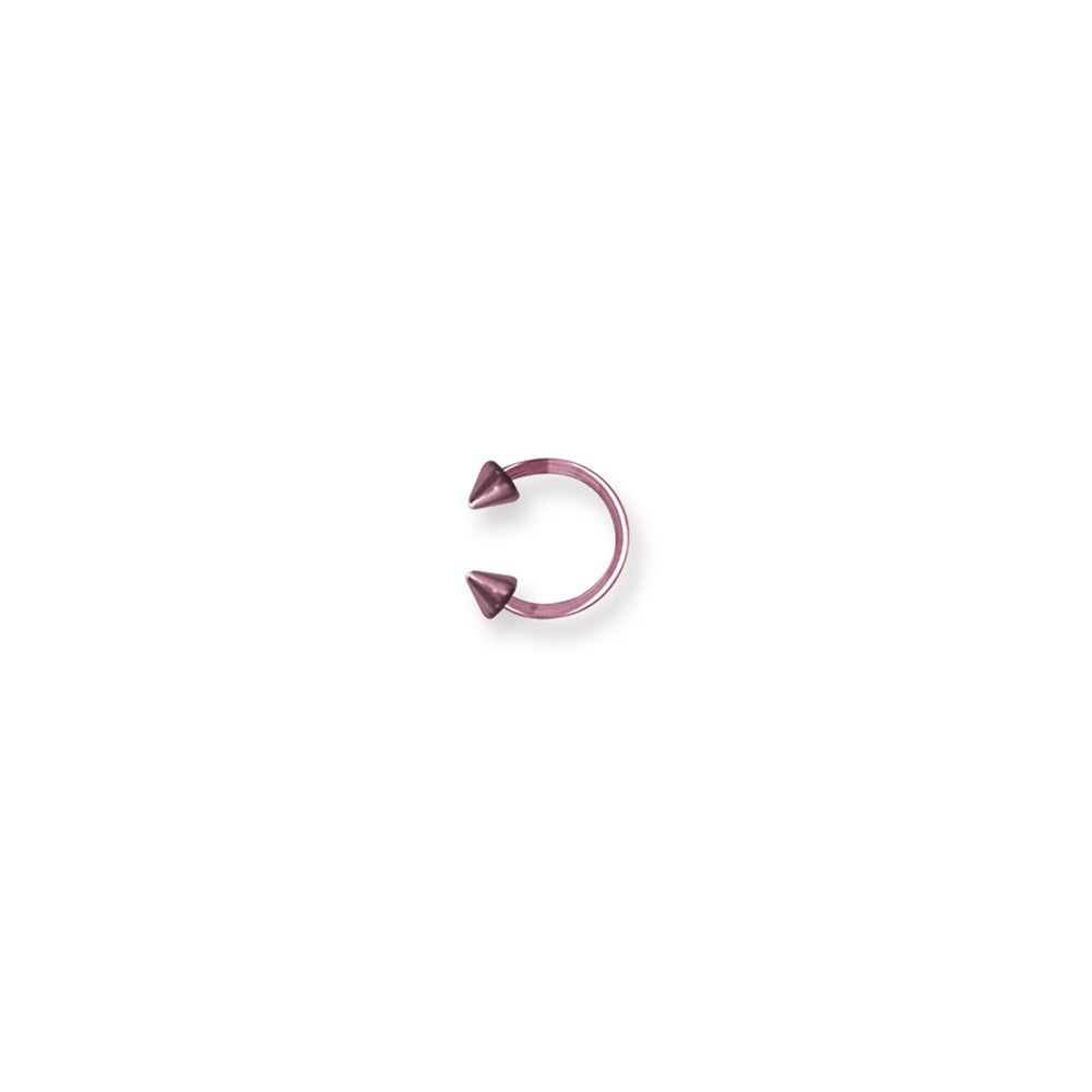 Plated SGSS Circ BB w Cones 14G (1.6mm) 3/8 (10mm) Dia w 4mm Cones Dark