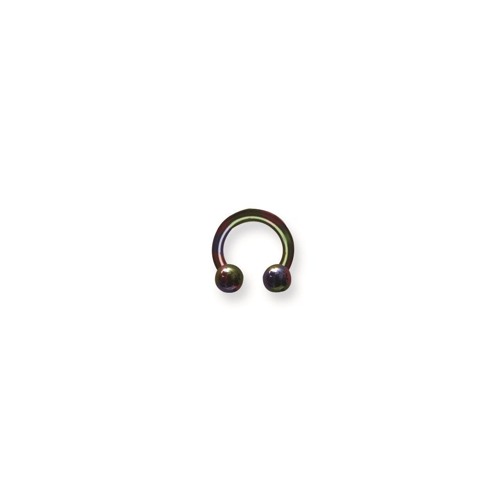 Solid Titanium Circ BB 10G (2.6mm) 3/8 (10mm) Dia w 5mm Balls Rainbow