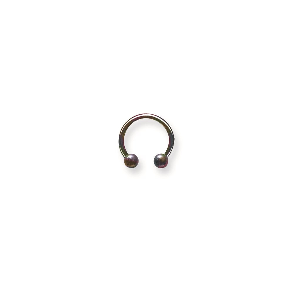 Solid Titanium Circ BB 14G (1.6mm) 7/16 (12mm) Dia w 4mm Balls Rainbow