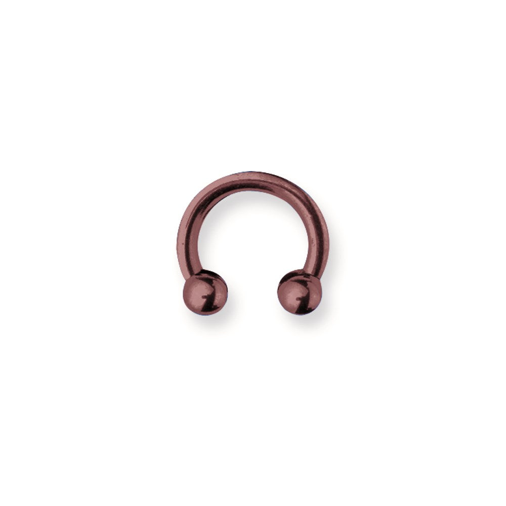 Solid Titanium Circ BB 8G (3.2mm) 1/2 (13mm) Dia w 6mm Balls Pink