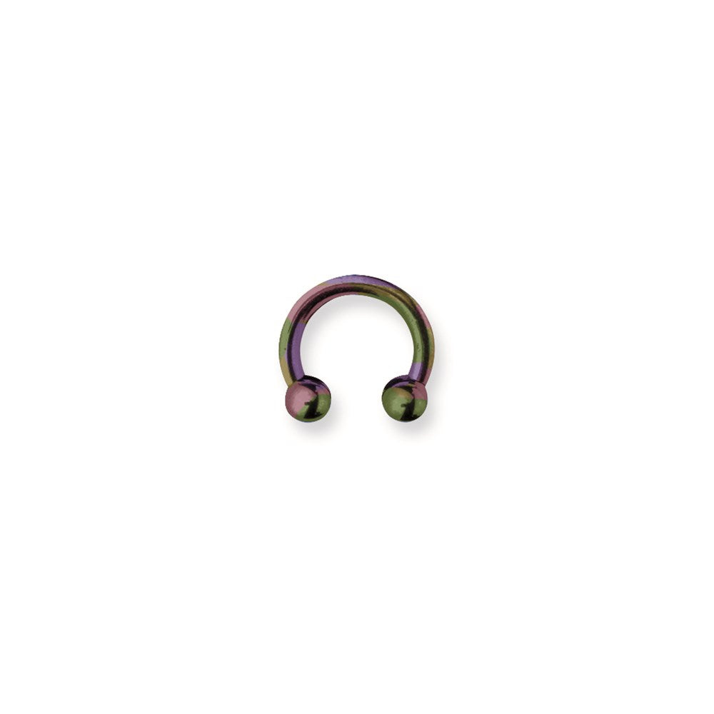 Solid Titanium Circ BB 8G (3.2mm) 1/2 (13mm) Dia w 6mm Balls Rainbow