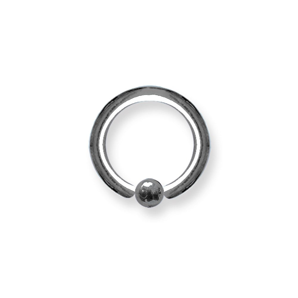 Solid Titanium Captive 10G (2.6mm) 5/8 (15mm) Dia w 5mm Captive Ball Un