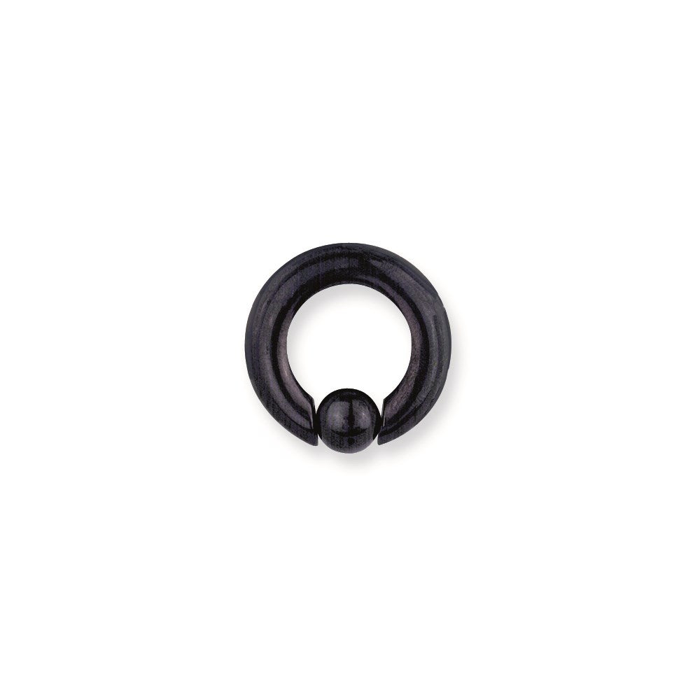 Solid Titanium Captive 4G (5.2mm) 5/8 (15mm) Dia w 8mm Captive Ball Bla