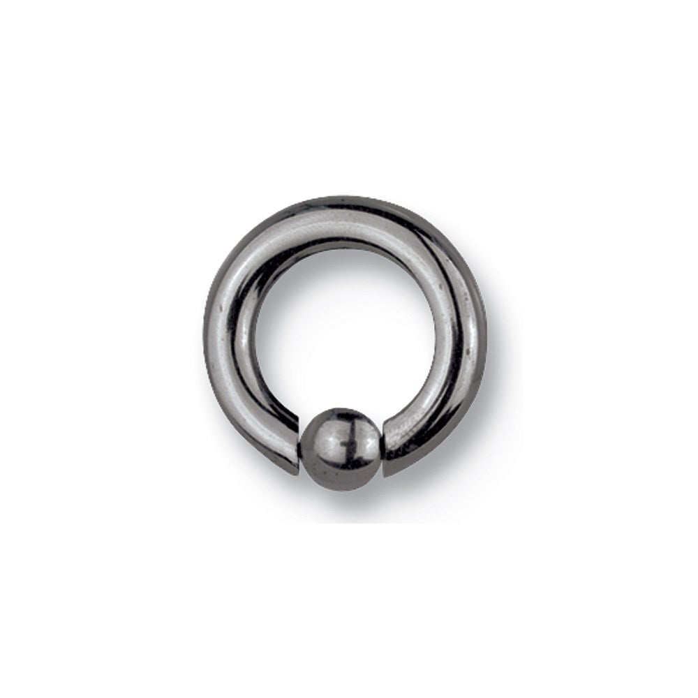 Solid Titanium Captive 6G (4.1mm) 7/16 (12mm) Dia w 6mm Captive Ball Un