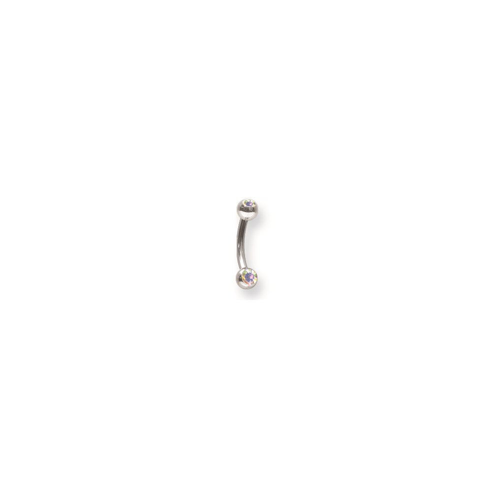 SGSS Curv BB w Press Fit Gem Balls 14G (1.6mm) 5/16 (8mm) Long 4mmx4mm