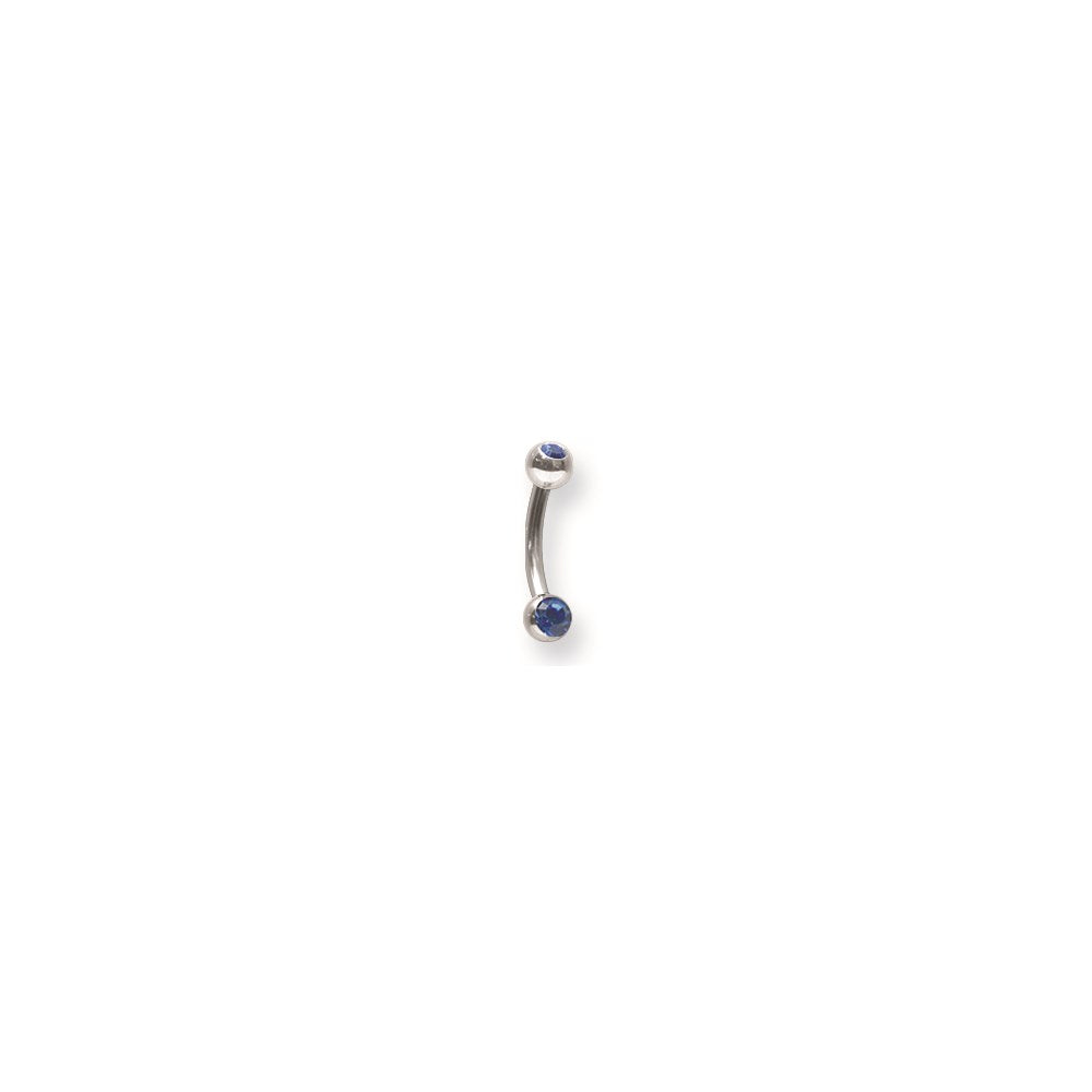 SGSS Curv BB w Press Fit Gem Balls 14G (1.6mm) 5/16 (8mm) Long 4mmx4mm