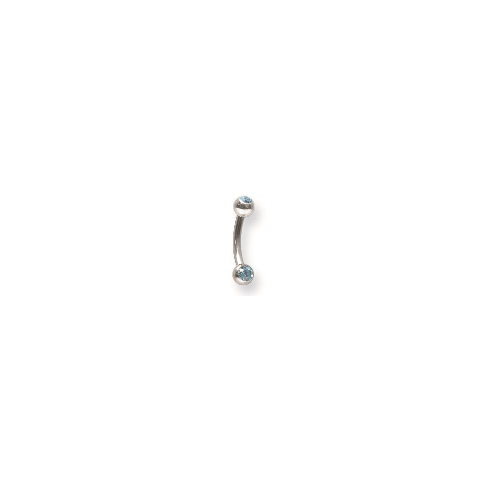 SGSS Curv BB w Press Fit Gem Balls 14G (1.6mm) 5/16 (8mm) Long 4mmx4mm