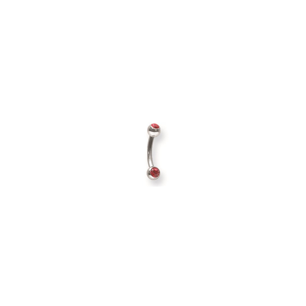 SGSS Curv BB w Press Fit Gem Balls 14G (1.6mm) 5/16 (8mm) Long 4mmx4mm