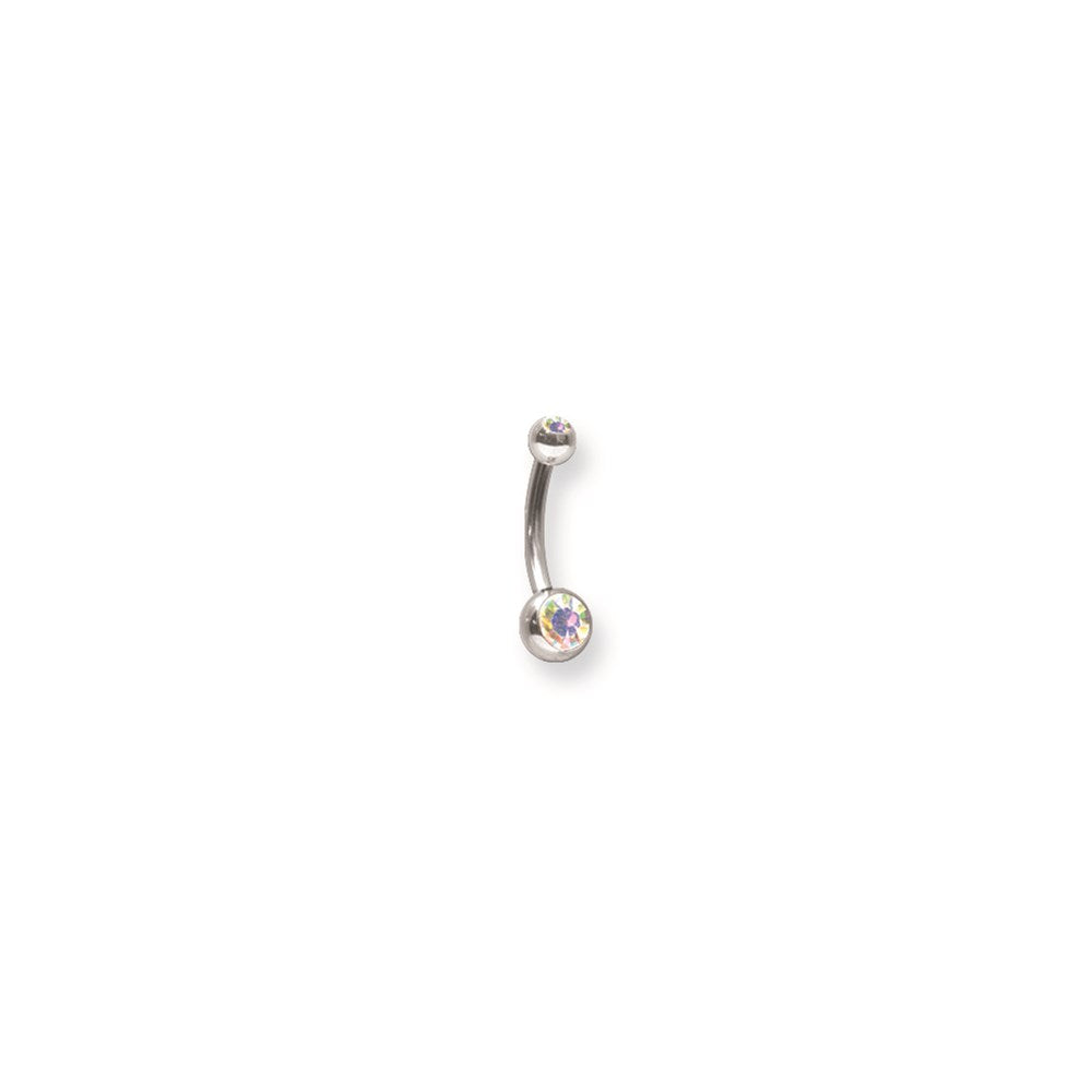 SGSS Curv BB w Press Fit Gem Balls 14G (1.6mm) 3/8 (10mm) Long w 4x6mm