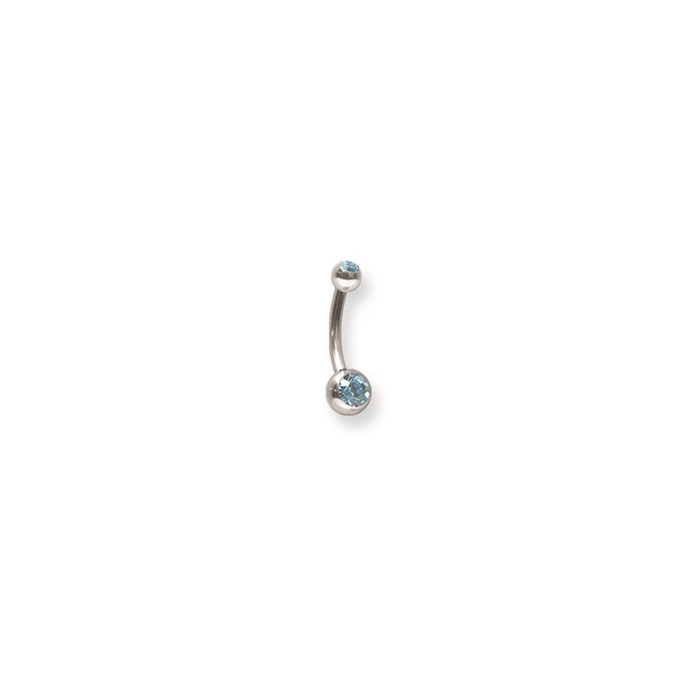 SGSS Curv BB w Press Fit Gem Balls 14G (1.6mm) 3/8 (10mm) Long w 4x6mm