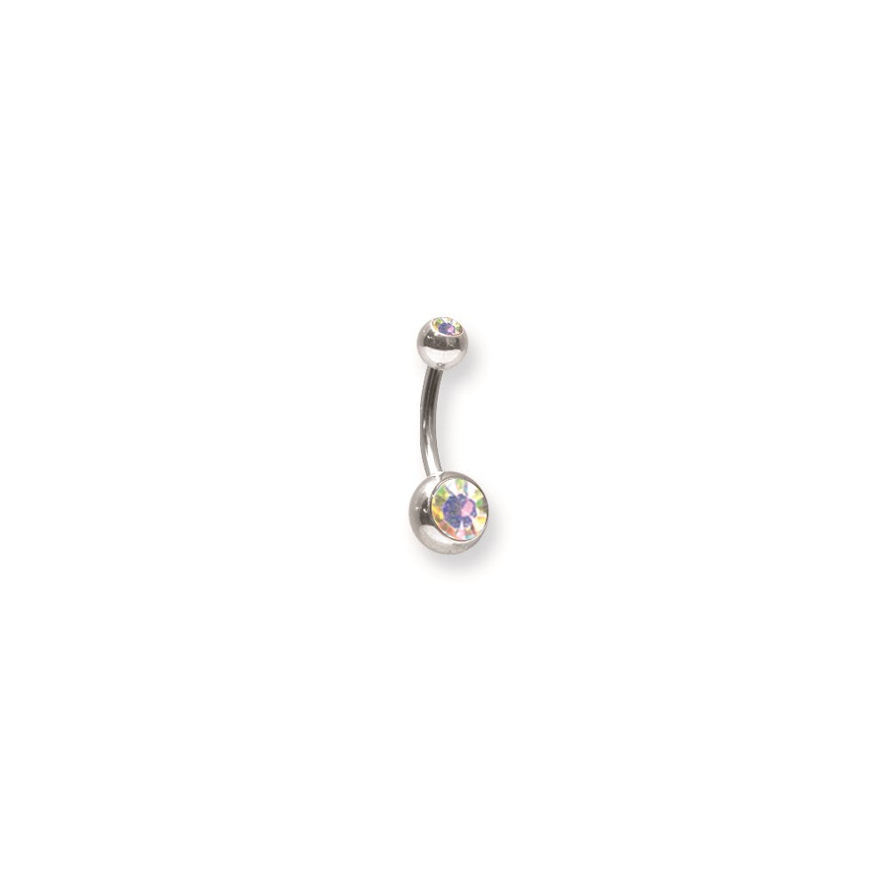 SGSS Curv BB w Press Fit Gem Balls 14G (1.6mm) 3/8 (10mm) Long w 5x8mm