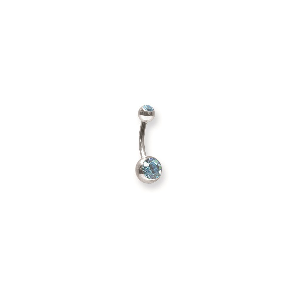 SGSS Curv BB w Press Fit Gem Balls 14G (1.6mm) 3/8 (10mm) Long w 5x8mm