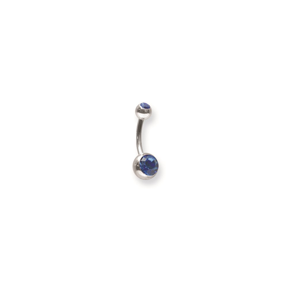 SGSS Curv BB w Press Fit Gem Balls 14G (1.6mm) 3/8 (10mm) Long w 5x8mm