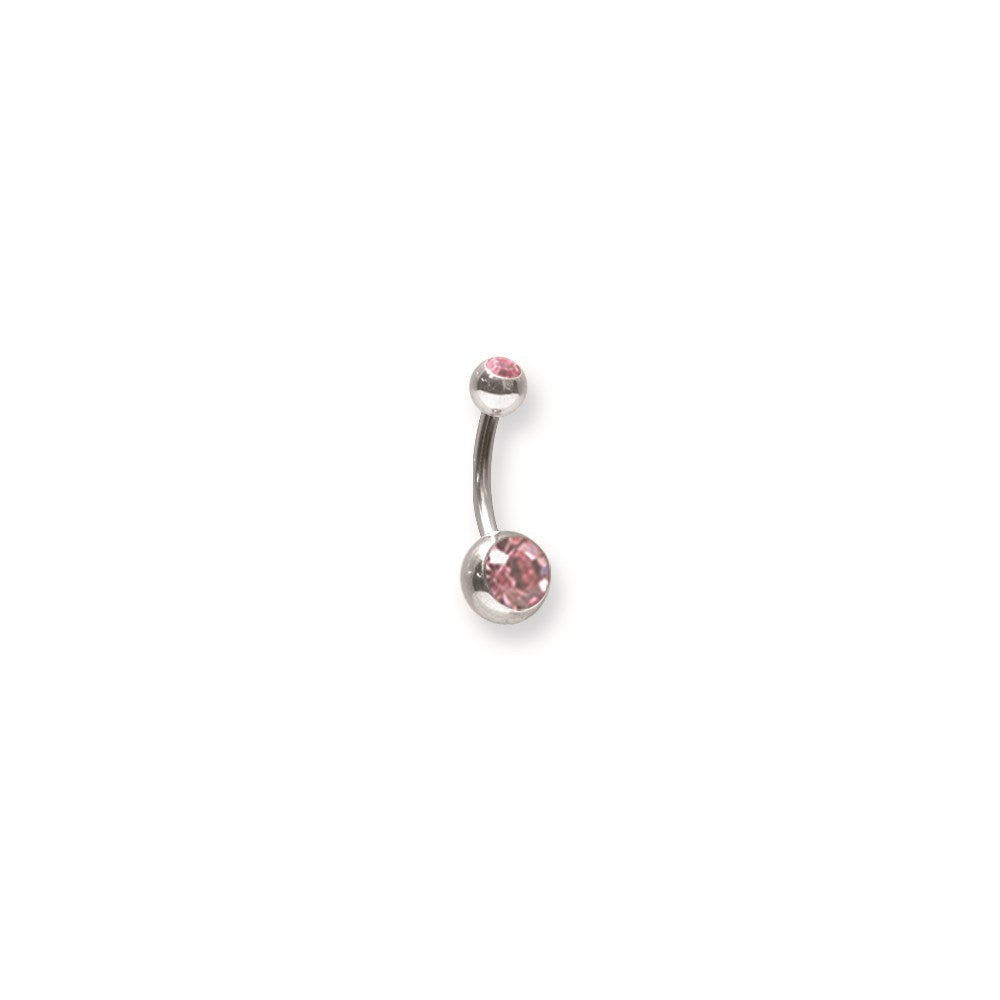 SGSS Curv BB w Press Fit Gem Balls 14G (1.6mm) 3/8 (10mm) Long w 5x8mm