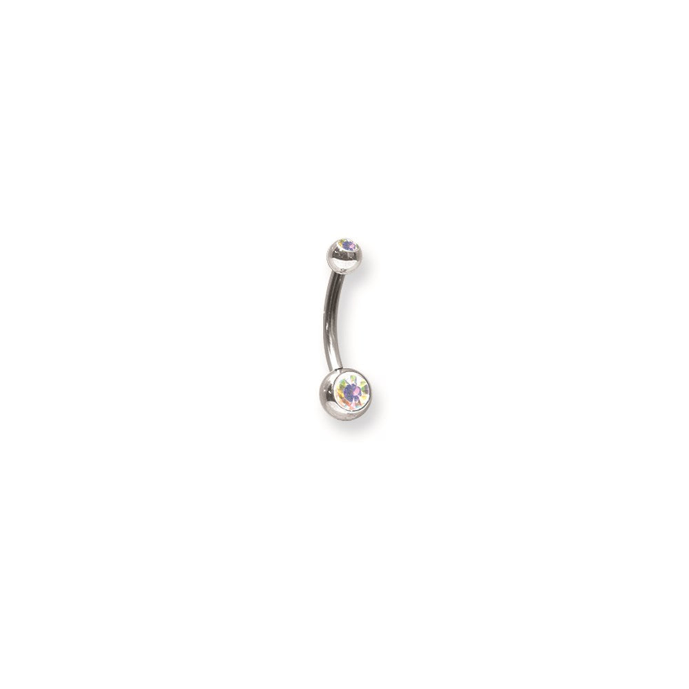 SGSS Curv BB w Press Fit Gem Balls 14G (1.6mm) 7/16 (12mm) Long w 4x6mm