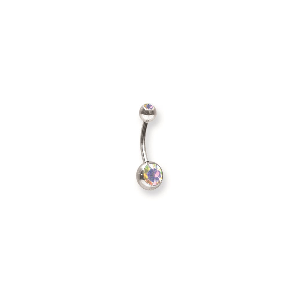 SGSS Curv BB w Press Fit Gem Balls 14G (1.6mm) 7/16 (12mm) Long w 5x8mm