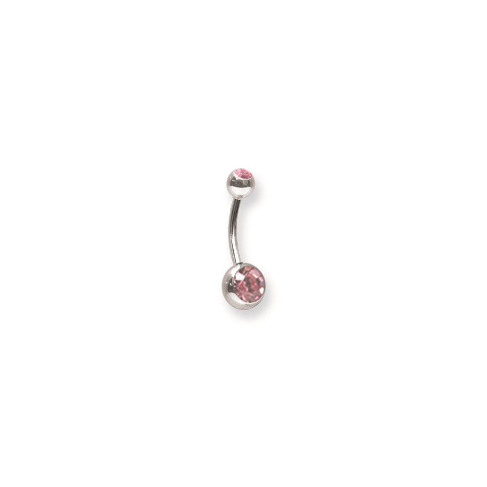 SGSS Curv BB w Press Fit Gem Balls 14G (1.6mm) 7/16 (12mm) Long w 5x8mm