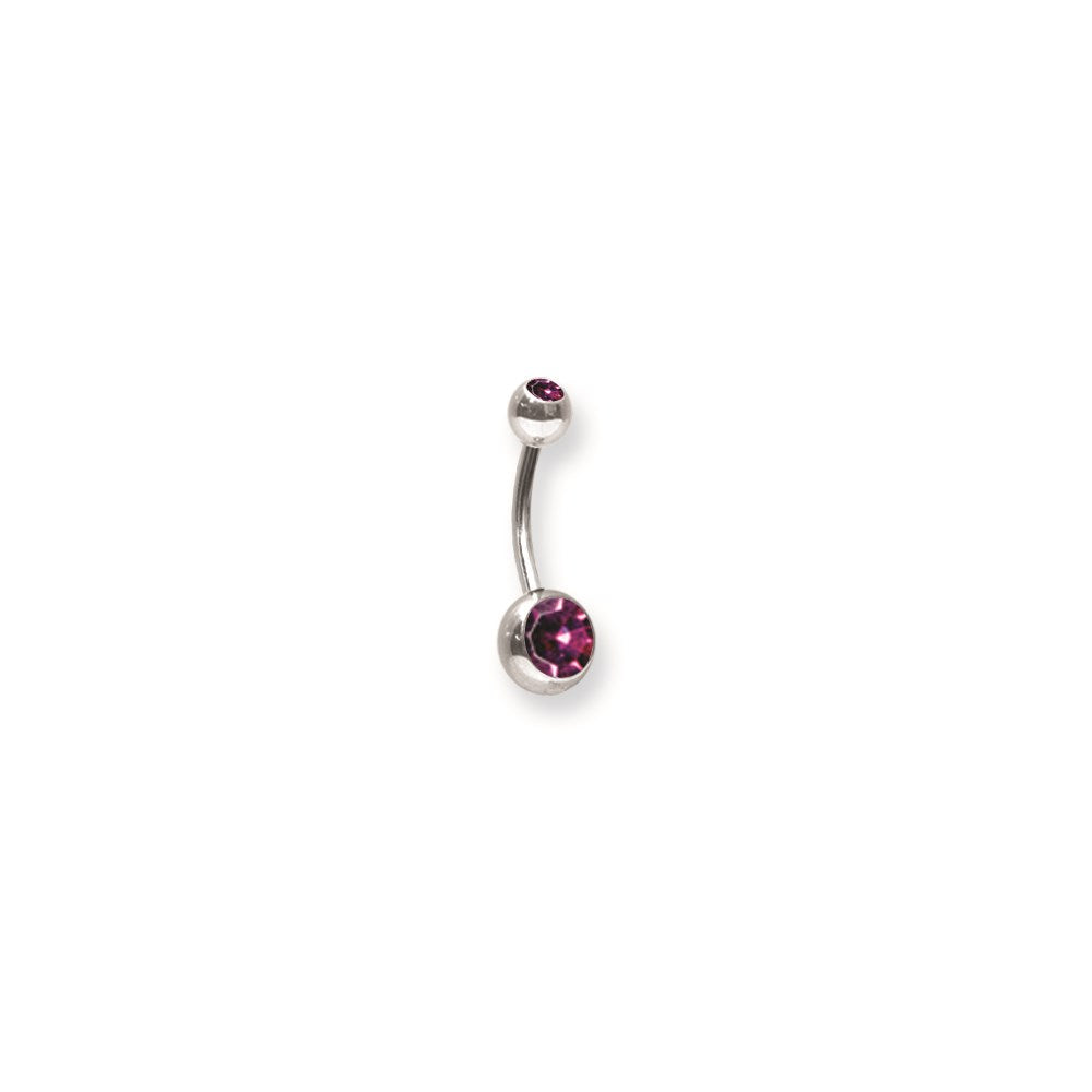 SGSS Curv BB w Press Fit Gem Balls 14G (1.6mm) 7/16 (12mm) Long w 5x8mm