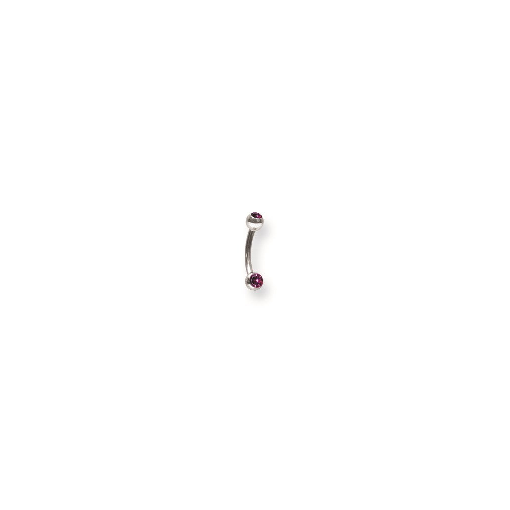 SGSS Curv BB w Press Fit Gem Balls 16G (1.3mm) 5/16 (8mm) Long 3x3mm Ge