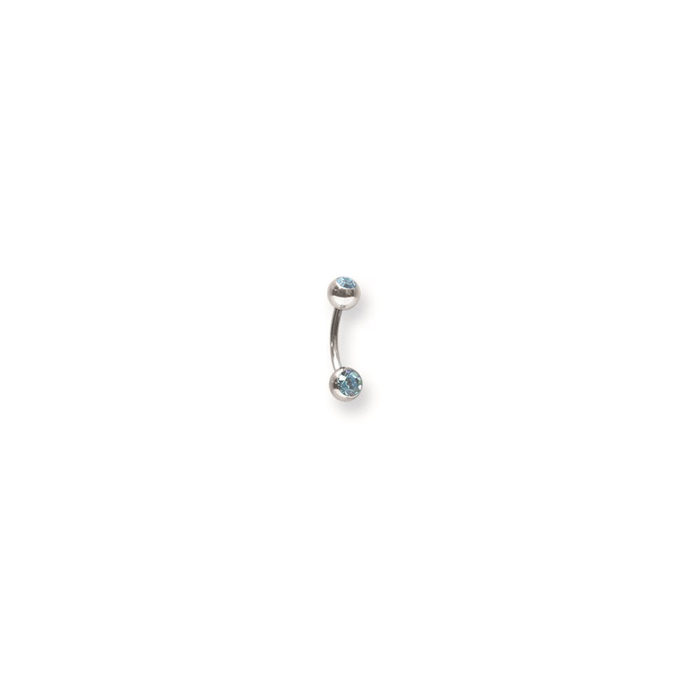 SGSS Curv BB w Press Fit Gem Balls 16G (1.3mm) 5/16 (8mm) Long 4x4mm Ge