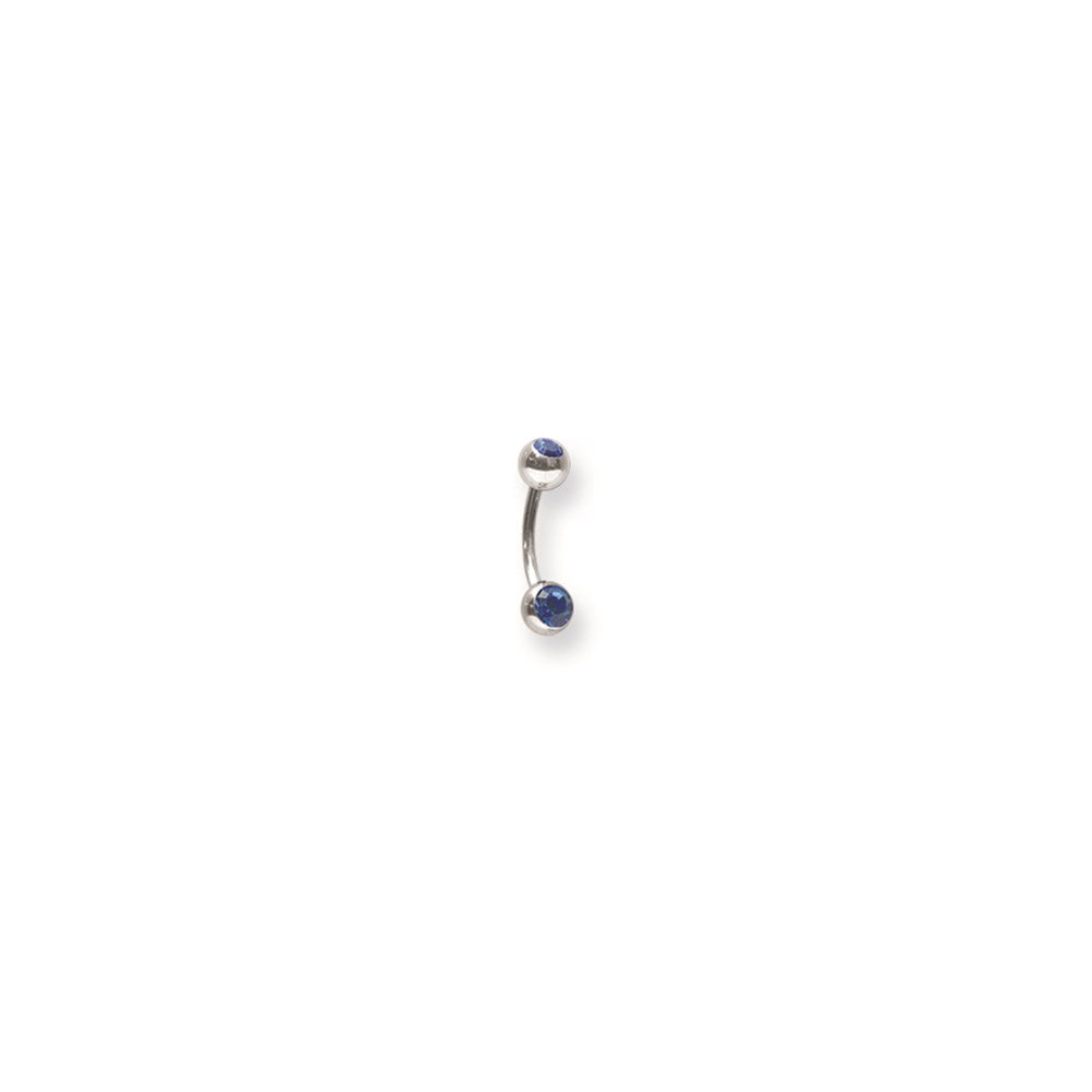 SGSS Curv BB w Press Fit Gem Balls 16G (1.3mm) 5/16 (8mm) Long 4x4mm Ge