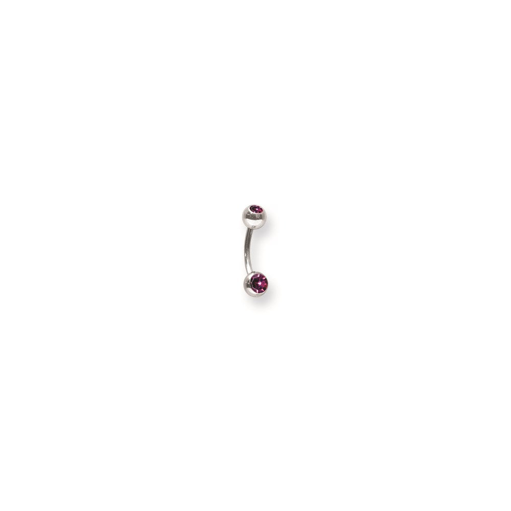 SGSS Curv BB w Press Fit Gem Balls 16G (1.3mm) 5/16 (8mm) Long 4x4mm Ge