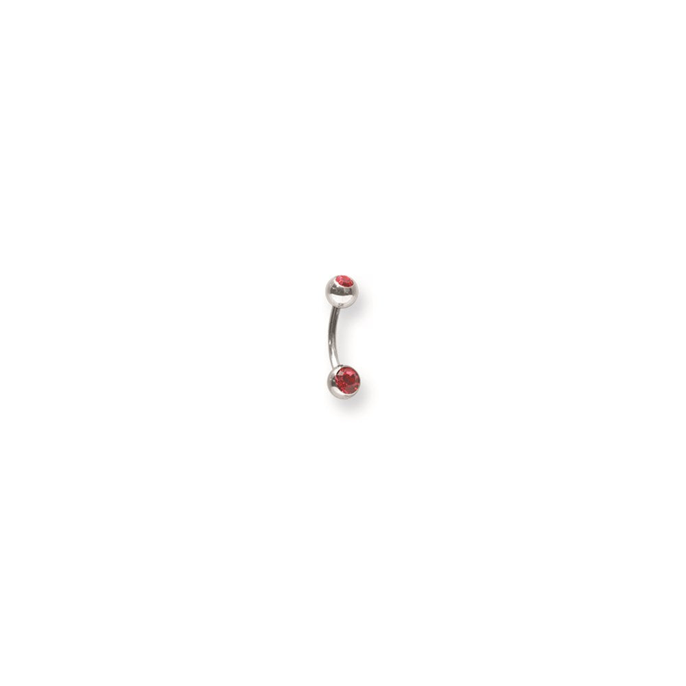 SGSS Curv BB w Press Fit Gem Balls 16G (1.3mm) 5/16 (8mm) Long 4x4mm Ge