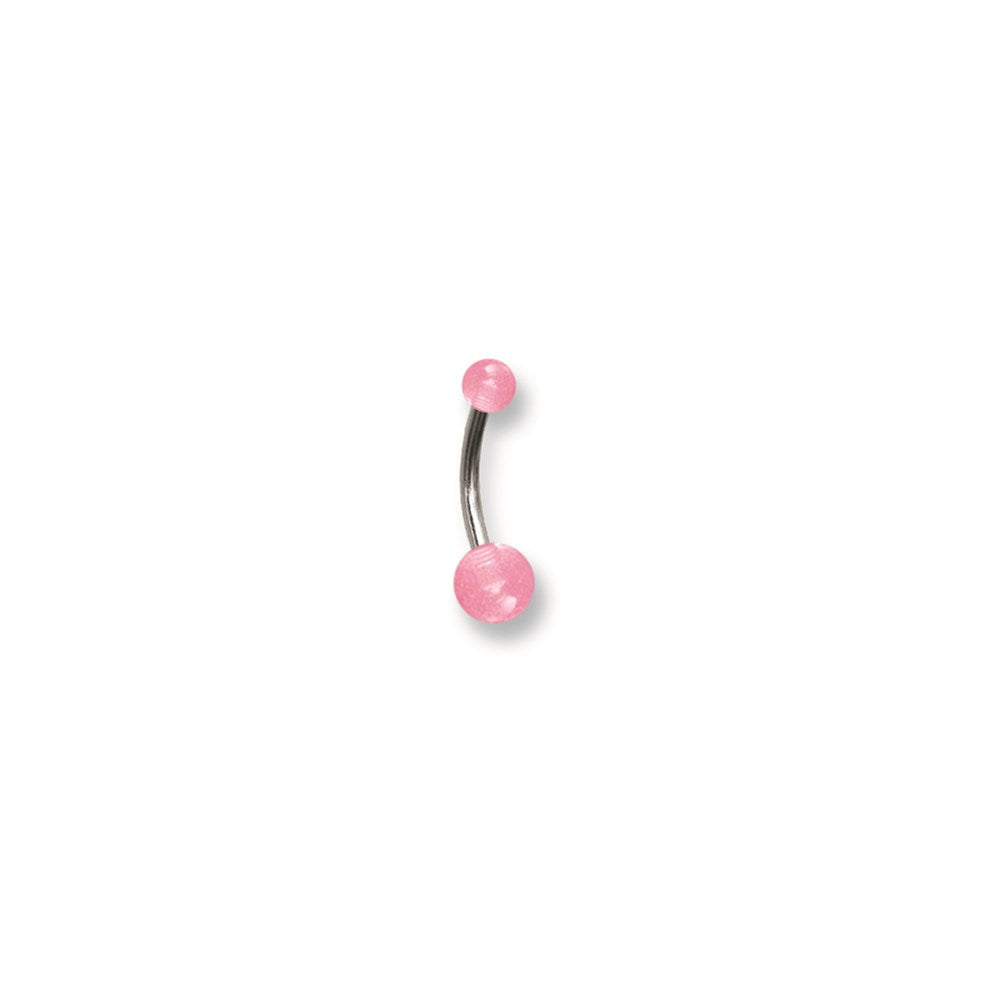 SGSS Curv BB w Glow in Dark Acrylic Balls 14G (1.6mm) 7/16 (12mm) Long