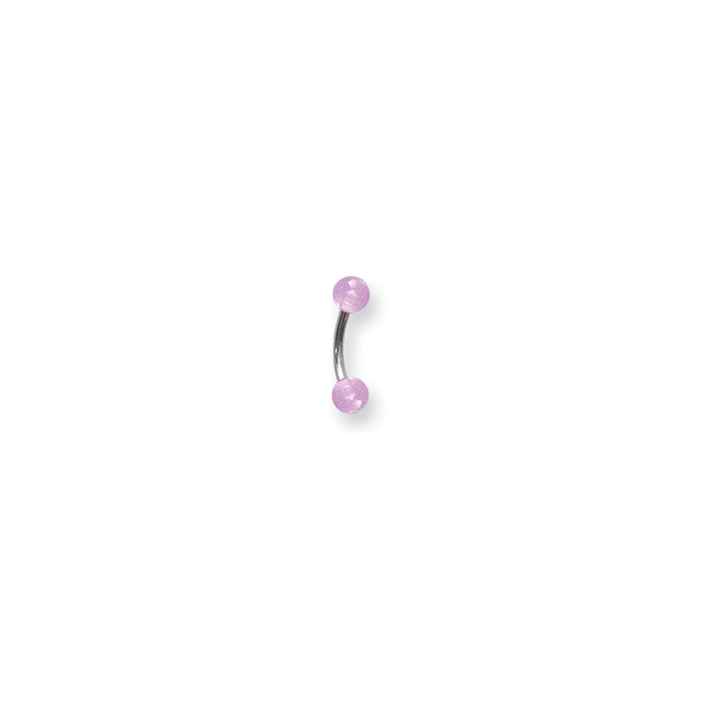 SGSS Curv BB w Glow in Dark Acrylic Balls 16G (1.3mm) 5/16 (8mm) Long 4