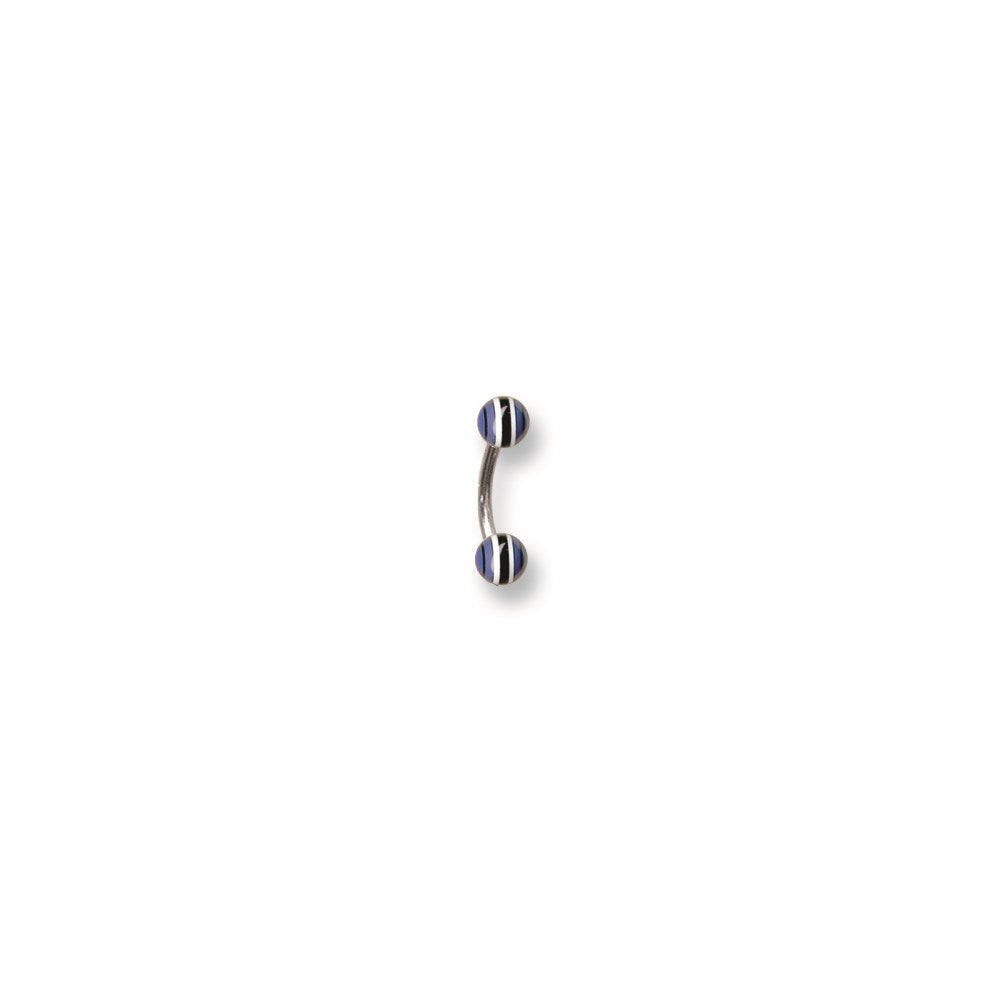 SGSS Curv BB w Acrylic Racer Stripe Balls 16G (1.3mm) 5/16 (8mm) Long w