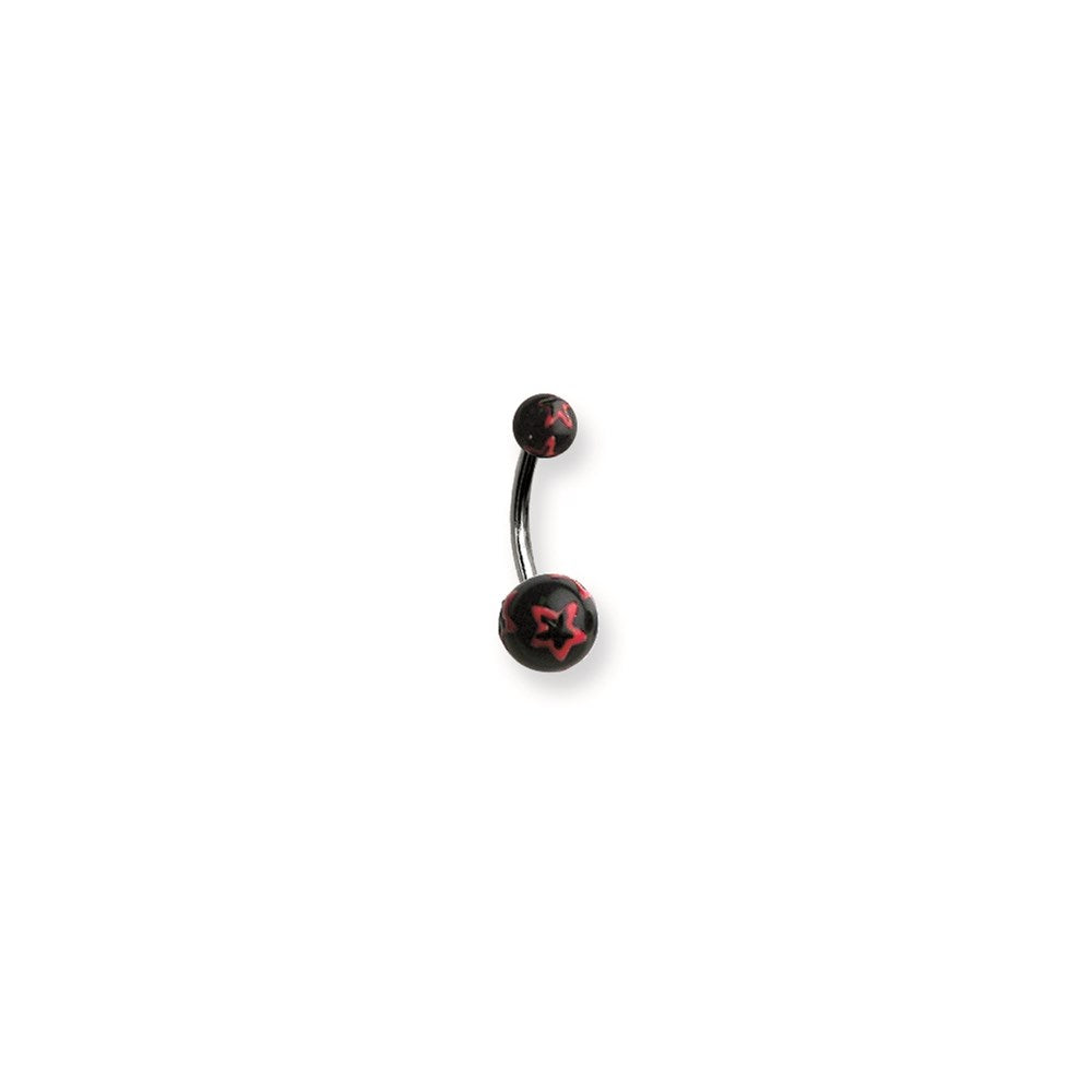 SGSS Curv BB w 2 Painted Star Balls 14G (1.6mm) 3/8 (10mm) Long w Top 5