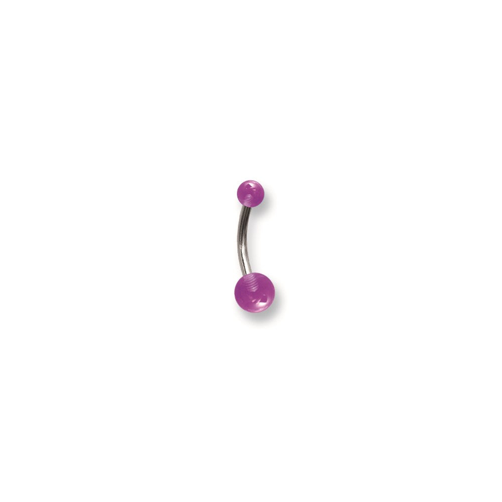 SGSS Curv BB w UV Sensitive Acrylic Balls 14G (1.6mm) 7/16 (12mm) Long