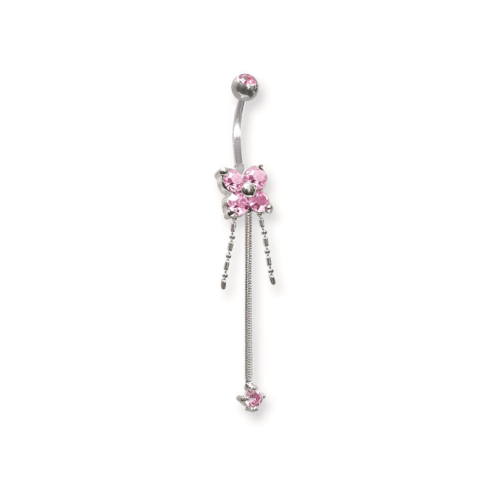 SGSS Curv BB w Gem Charm & Multiple Charm Dangle 14G (1.6mm) 13/32 (11m